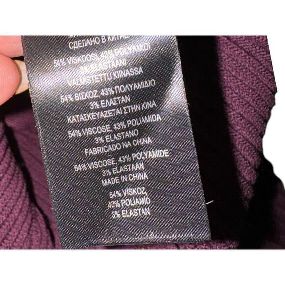 TED BAKER London NEW Plum Renyina Ribbed Stretch Sweater Dress US Size 6-8 - Picture 9 of 9